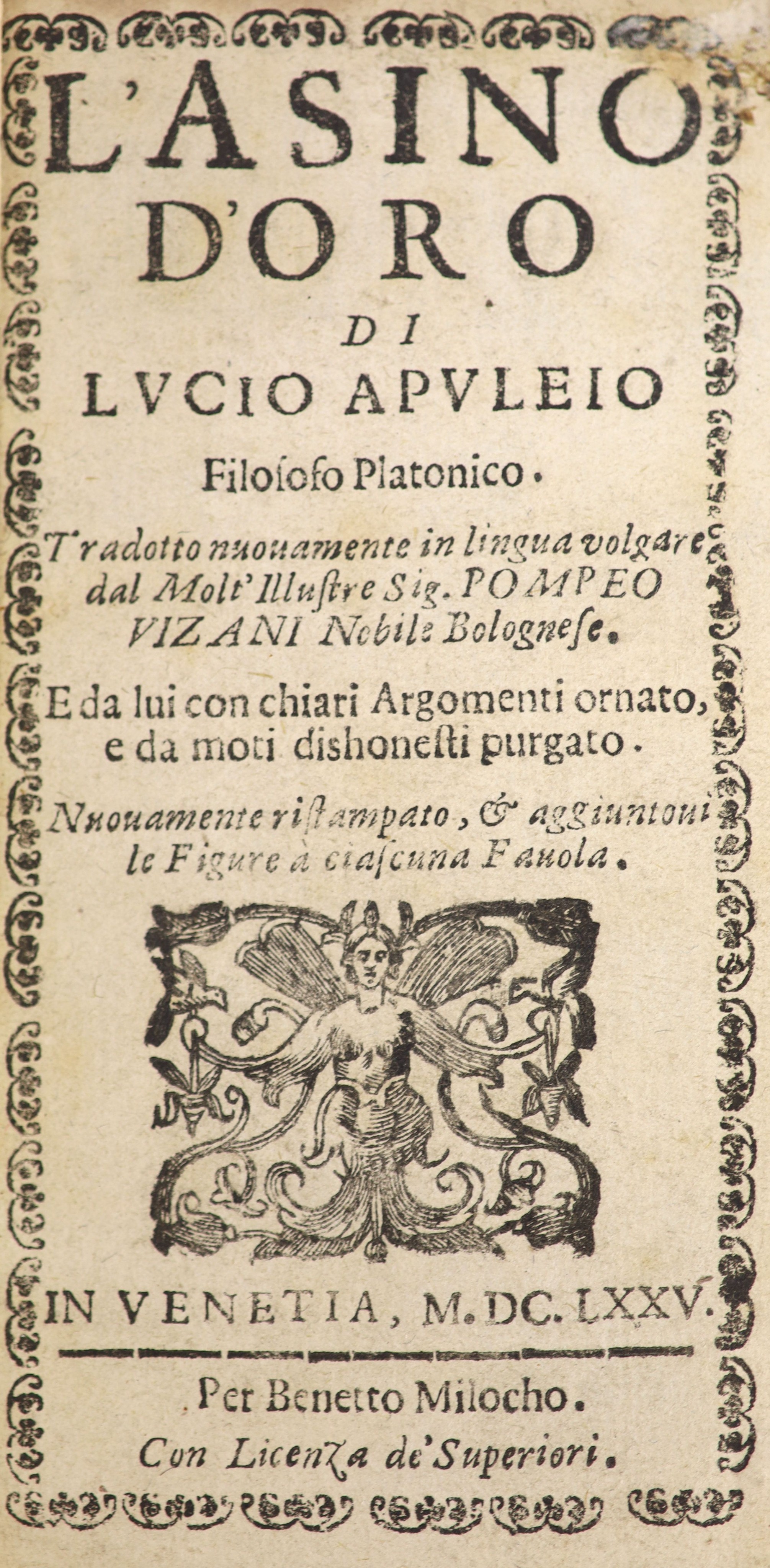 Apuleius, Lucius. L'Asino D'Oro ...